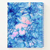 Abstraktes blaues TintenNotebook Notizblock (Rückseite)