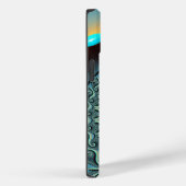 Abstraktes blaues Türkis Orange Fraktal Case-Mate iPhone Hülle (Rückseite / Rechts)