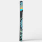 Abstraktes blaues Türkis Orange Fraktal Case-Mate iPhone Hülle (Rückseite / Rechts)