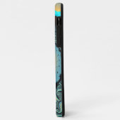 Abstraktes blaues Türkis Orange Fraktal Case-Mate iPhone Hülle (Hinten/Links)