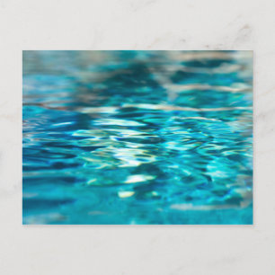 Abstraktes blaues türkisblaues Wasser Postkarte
