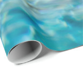 Abstraktes blaues türkisches Wasser Geschenkpapier (Rolleneckpunkt)