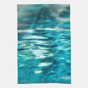 Abstraktes blaues türkisches Wasser Handtuch