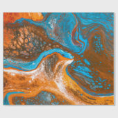 Abstraktes blaues und braunes Bild Geschenkpapier (Flach)