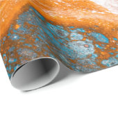 Abstraktes blaues und braunes Bild Geschenkpapier (Rolleneckpunkt)