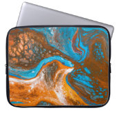 Abstraktes blaues und braunes Bild Laptopschutzhülle (Vorderseite)