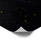 Abstraktes blaues und braunes Bild Poster (Ecke)