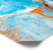 Abstraktes blaues und braunes Bild Poster (Ecke)