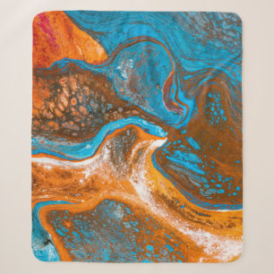 Abstraktes blaues und braunes Bild Sherpadecke