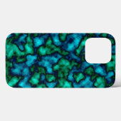 Abstraktes blaues und grünes Muster Case-Mate iPhone Hülle (Rückseite (Horizontal))
