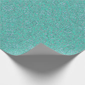 abstraktes blaues und grünes Muster Geschenkpapier (Ecke)