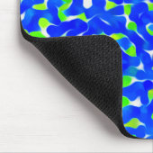 Abstraktes blaues und grünes Muster Mousepad (Ecke)