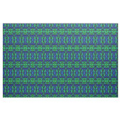Abstraktes blaues und grünes Muster Stoff (Fat Quarter (45,7 x 55,9 cm))