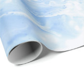 Abstraktes, blaues und rosa Bild Geschenkpapier (Rolleneckpunkt)