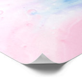 Abstraktes, blaues und rosa Bild Poster (Ecke)