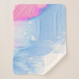 Abstraktes, blaues und rosa Bild Sherpadecke