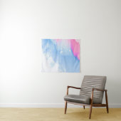 Abstraktes, blaues und rosa Bild Wandteppich (Beispiel (Horizontal))