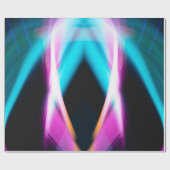 Abstraktes blaues und rosa Vignette Wrapping Paper Geschenkpapier (Flach)