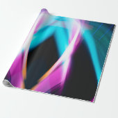 Abstraktes blaues und rosa Vignette Wrapping Paper Geschenkpapier (Ungerollt)