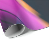 Abstraktes blaues und rosa Vignette Wrapping Paper Geschenkpapier (Rolleneckpunkt)