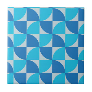 Abstraktes blaues und türkisfarbenes Muster aus de Fliese