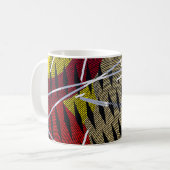 Abstraktes blaues und weißes Bild Kaffeetasse (Vorderseite Links)