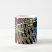 Abstraktes blaues und weißes Bild Kaffeetasse (Mittel)