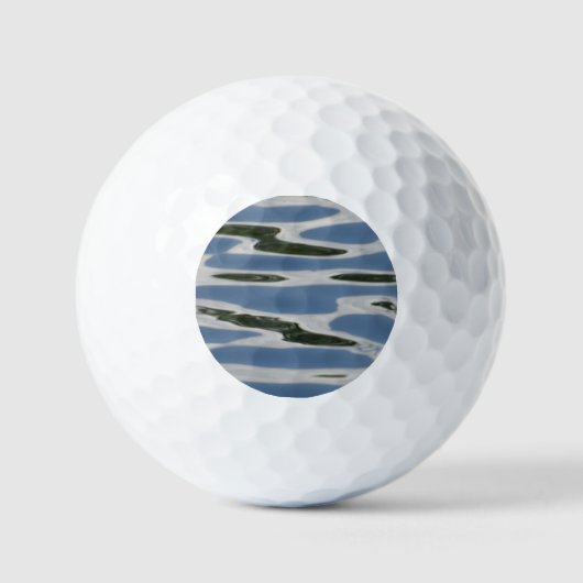 Abstraktes blaues und weißes Muster Golfball (Vorderseite)
