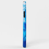 Abstraktes blaues Vollfarbendesign Case-Mate iPhone Hülle (Hinten/Rechts)