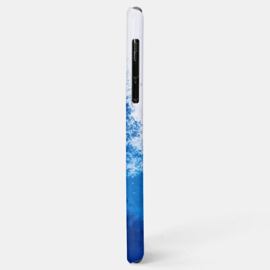 Abstraktes blaues Vollfarbendesign Case-Mate iPhone Hülle (Hinten/Links)