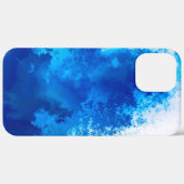Abstraktes blaues Vollfarbendesign Case-Mate iPhone Hülle (Hinten (horizontal))
