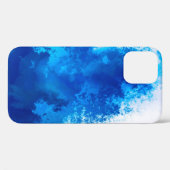 Abstraktes blaues Vollfarbendesign Case-Mate iPhone Hülle (Rückseite (Horizontal))