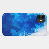 Abstraktes blaues Vollfarbendesign Case-Mate iPhone Hülle (Rückseite (Horizontal))