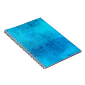 Abstraktes blaues Vollfarbendesign Notizblock (Rechte Seite)