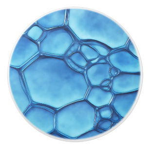 Abstraktes blaues Wasser Blase Wasser Inspiration  Keramikknauf