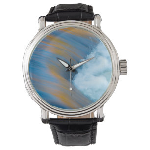 Abstraktes blaues Wasser, Kanada Armbanduhr
