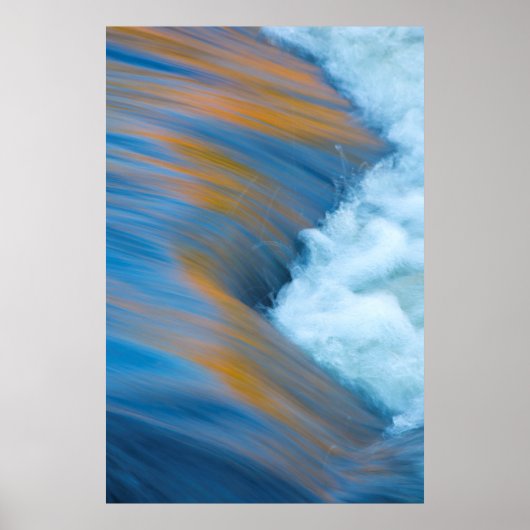 Abstraktes blaues Wasser, Kanada Poster (Vorne)