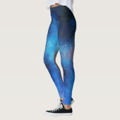 Abstraktes blaues Wasser Leggings (Links)