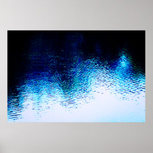 Abstraktes blaues Wasser Poster