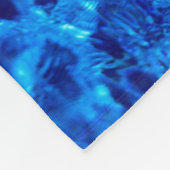 Abstraktes blaues Wasser und Eis Fleecedecke (Ecke)