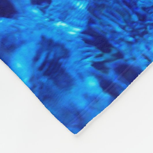 Abstraktes blaues Wasser und Eis Fleecedecke (Ecke)