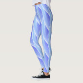 Abstraktes blaues Wellenmuster #4 Leggings (Links)