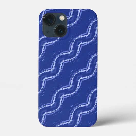 Abstraktes blaues Wellenmuster Case-Mate iPhone Hülle (Rückseite)