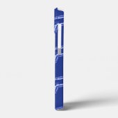 Abstraktes blaues Wellenmuster Case-Mate iPhone Hülle (Rückseite / Links)
