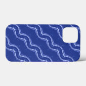 Abstraktes blaues Wellenmuster Case-Mate iPhone Hülle (Rückseite (Horizontal))
