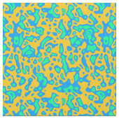 Abstraktes blaugelbes Muster Stoff (Nahaufnahme)