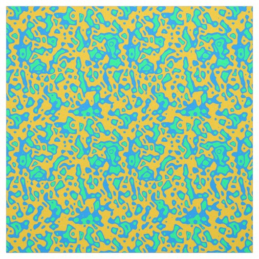 Abstraktes blaugelbes Muster Stoff (Muster)