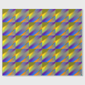 Abstraktes, blaugelbgrün, Orang-Purpur Geschenkpapier (Flach)