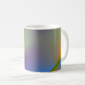 Abstraktes, blaugelbgrün, Orang-Purpur Kaffeetasse (VorderseiteRechts)