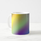 Abstraktes, blaugelbgrün, Orang-Purpur Kaffeetasse (Vorderseite Links)